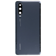 Vitre arrière Huawei P30 Noir avec lentille caméra