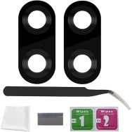 Lentille Vitre Verre pour Appareil Photo Caméra Arrière Huawei Y7 2019 + Adhésif