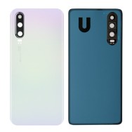 Vitre arrière Huawei P30 Blanc avec lentille caméra
