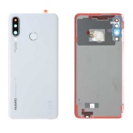 Vitre arrière huawei P30 lite Blanc avec lentille caméra