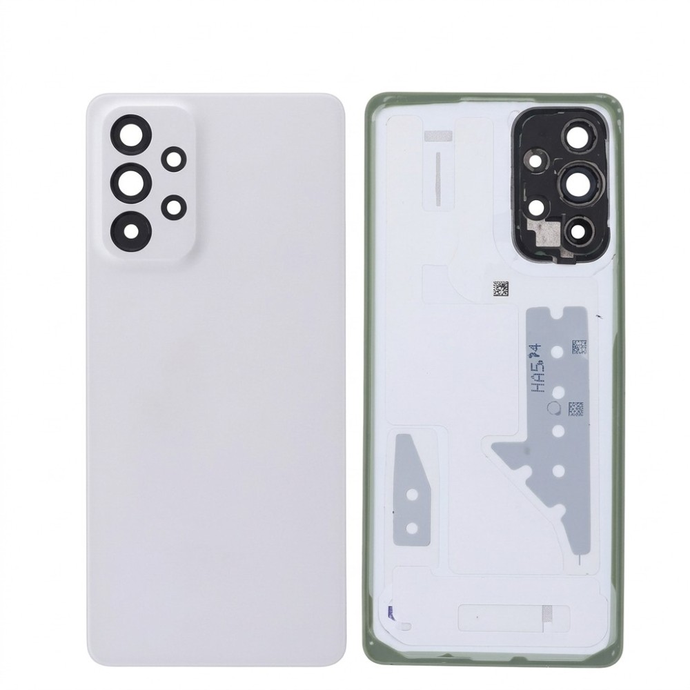 Vitre arrière Samsung Galaxy A73 5G Blanc avec lentille caméra