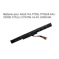 Batterie ASUS Pro P750L P750LB A41-X550E X751LJ X751MA 14.4V 2200mAh