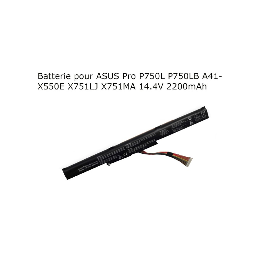 Batterie ASUS Pro P750L P750LB A41-X550E X751LJ X751MA 14.4V 2200mAh