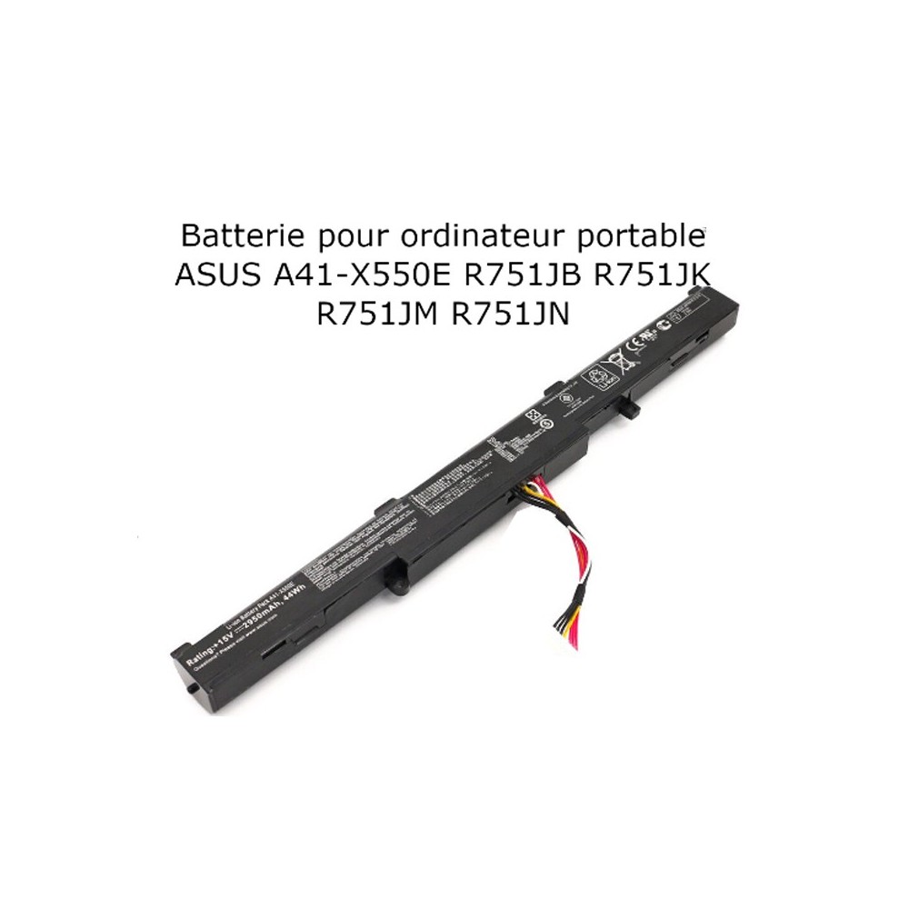 Batterie ordinateur portable ASUS A41-X550E R751JB R751JK R751JM R751JN