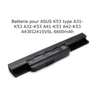 BATTERIE ASUS A32-K53 A42-K53 A31-K53 A41-K53 11.1V 5200mAh