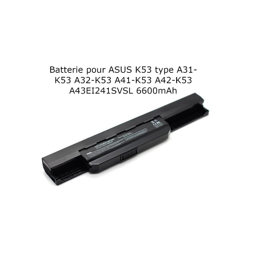 BATTERIE ASUS A32-K53 A42-K53 A31-K53 A41-K53 11.1V 5200mAh