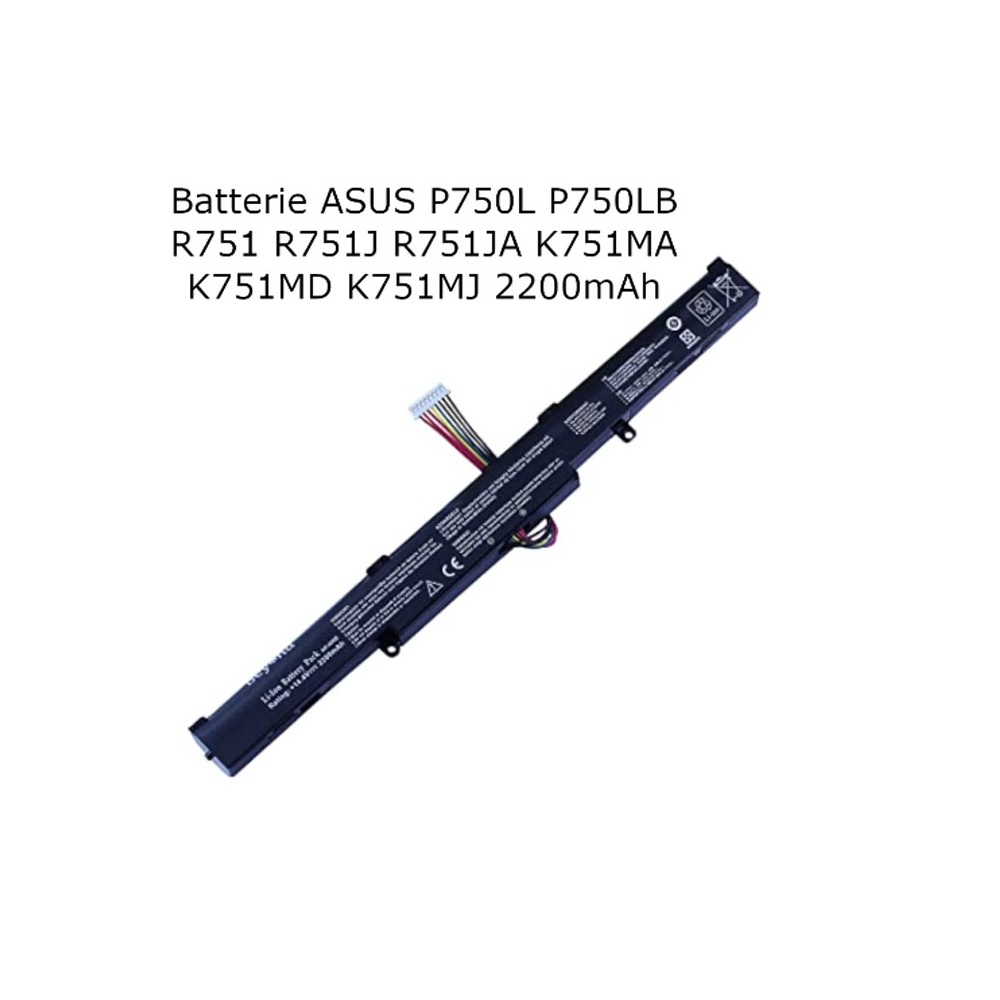 Batterie ASUS P750L P750LB R751 R751J R751JA K751MA K751MD K751MJ 2200mAh