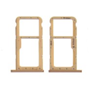 Tiroir Dual Sim Double Nano Sim / SD Carte Mémoire HUAWEI P20 Lite Gold