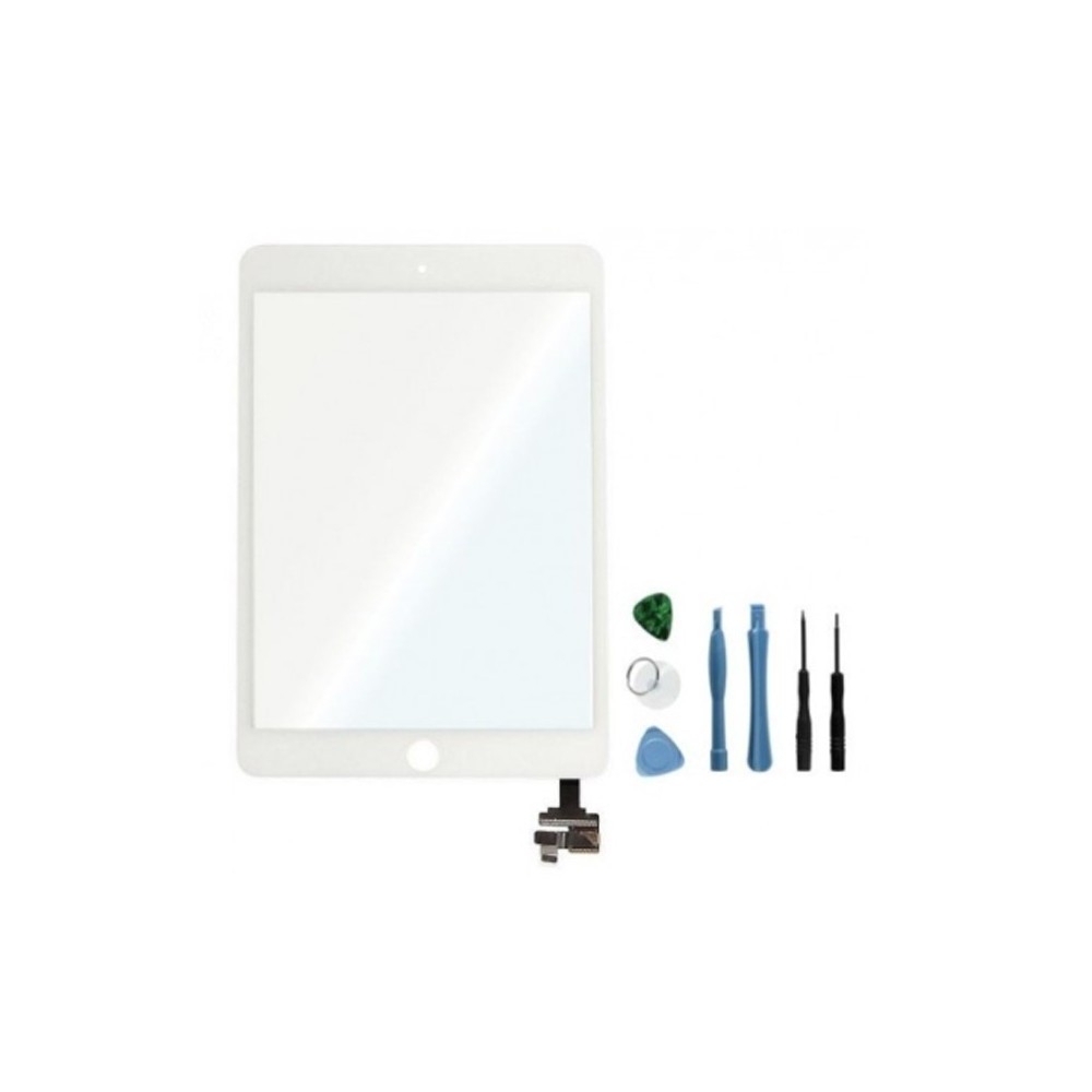 Vitre tactile iPad Mini 3 Blanc