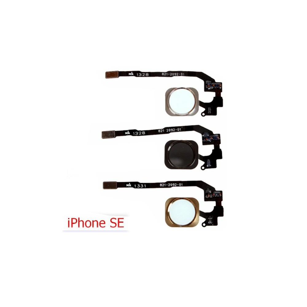 Bouton Home Assemblé avec Nappe iPhone SE / Or Gold