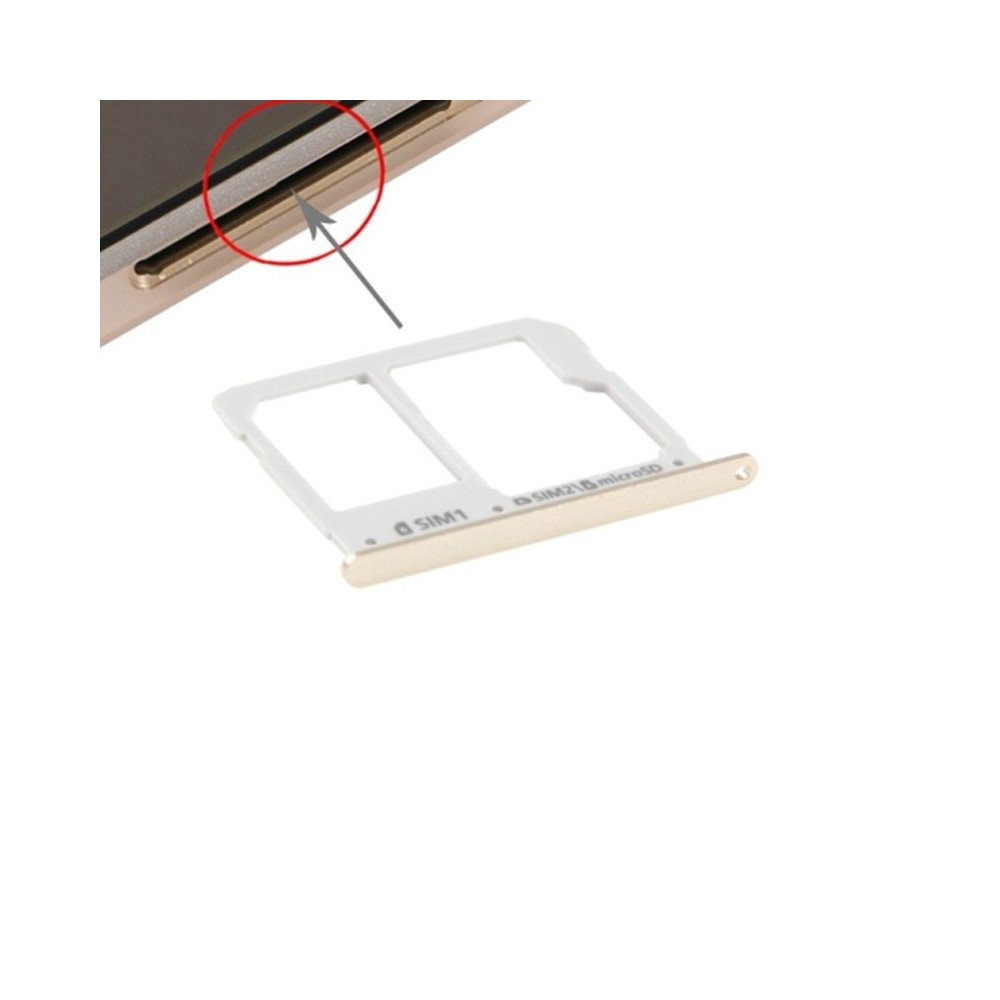 Tiroir SIM + micro SD Samsung Galaxy A3 / A5 / A7 2016 Blanc