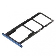 Double Tiroir SIM + SD pour Huawei Y6 (2018) Bleu