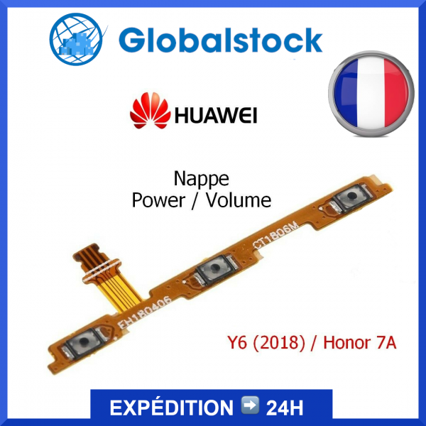Nappe bouton Huawei Y6 2018 / HONOR 7A - Envoi gratuit 24h