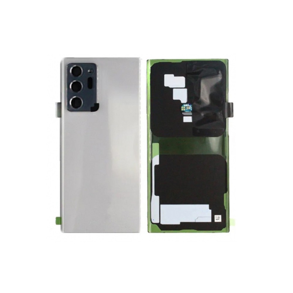 Vitre arrière avec lentille caméra pour Samsung Galaxy Note 20 Blanc