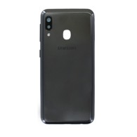VITRE ARRIÈRE COQUE BATTERIE SAMSUNG A20E (A202F) /BLACK LOGO+ADHÉSIF+CE+VITRE CAMARA Noir