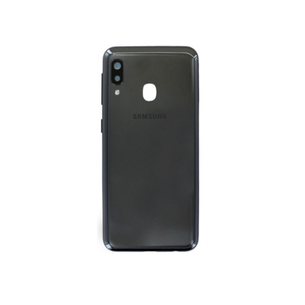 VITRE ARRIÈRE COQUE BATTERIE SAMSUNG A20E (A202F) /BLACK LOGO+ADHÉSIF+CE+VITRE CAMARA Noir