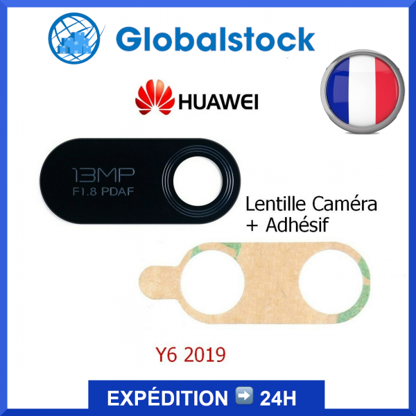 Lentille caméra Huawei Y6 2019 + Adhésif - Envoi gratuit 24h
