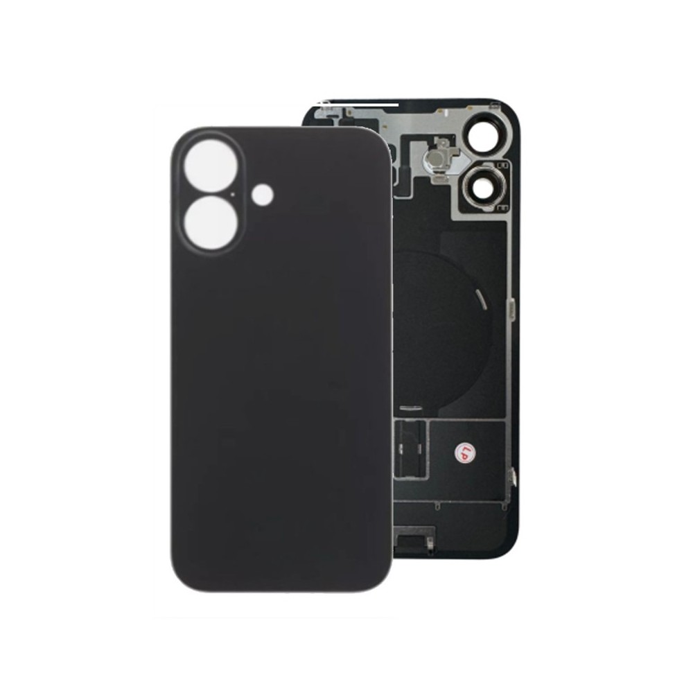 Vitre arrière iPhone 16 Noir NFC avec support