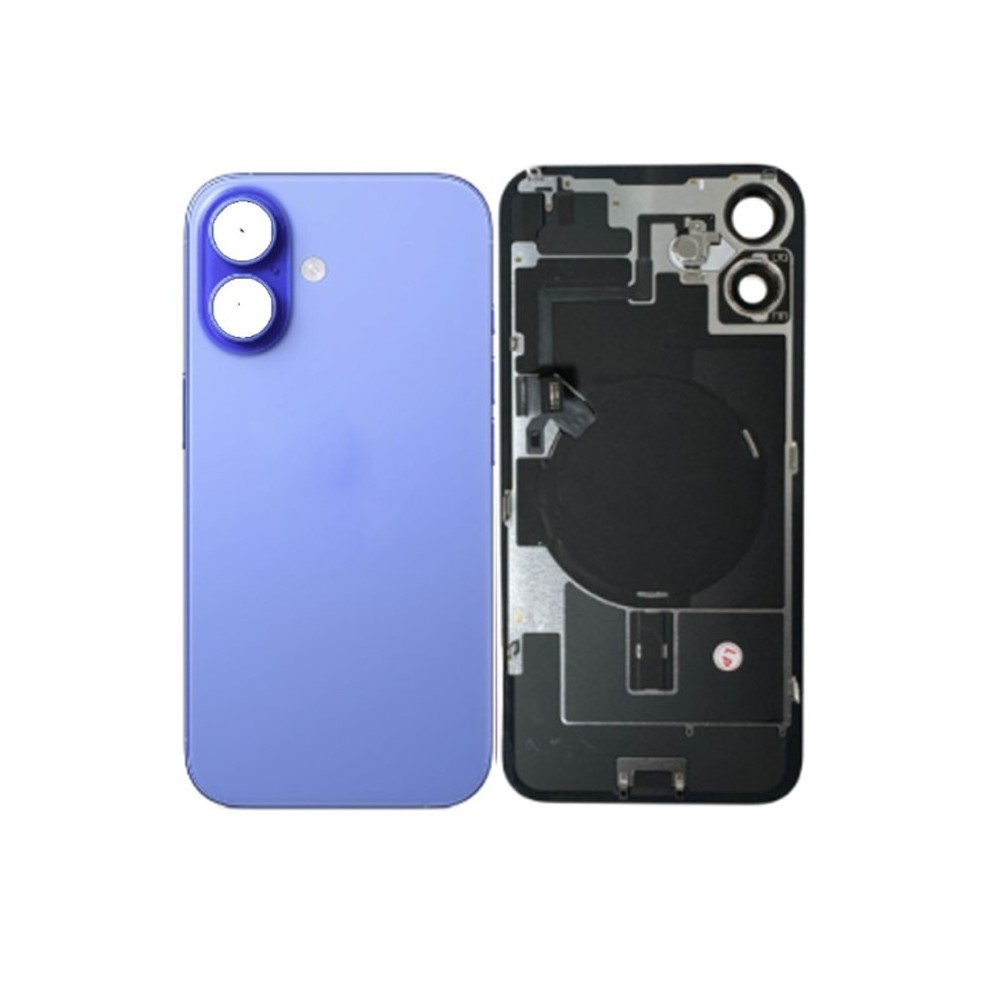 Vitre arrière iPhone 16 Plus Bleu NFC avec support