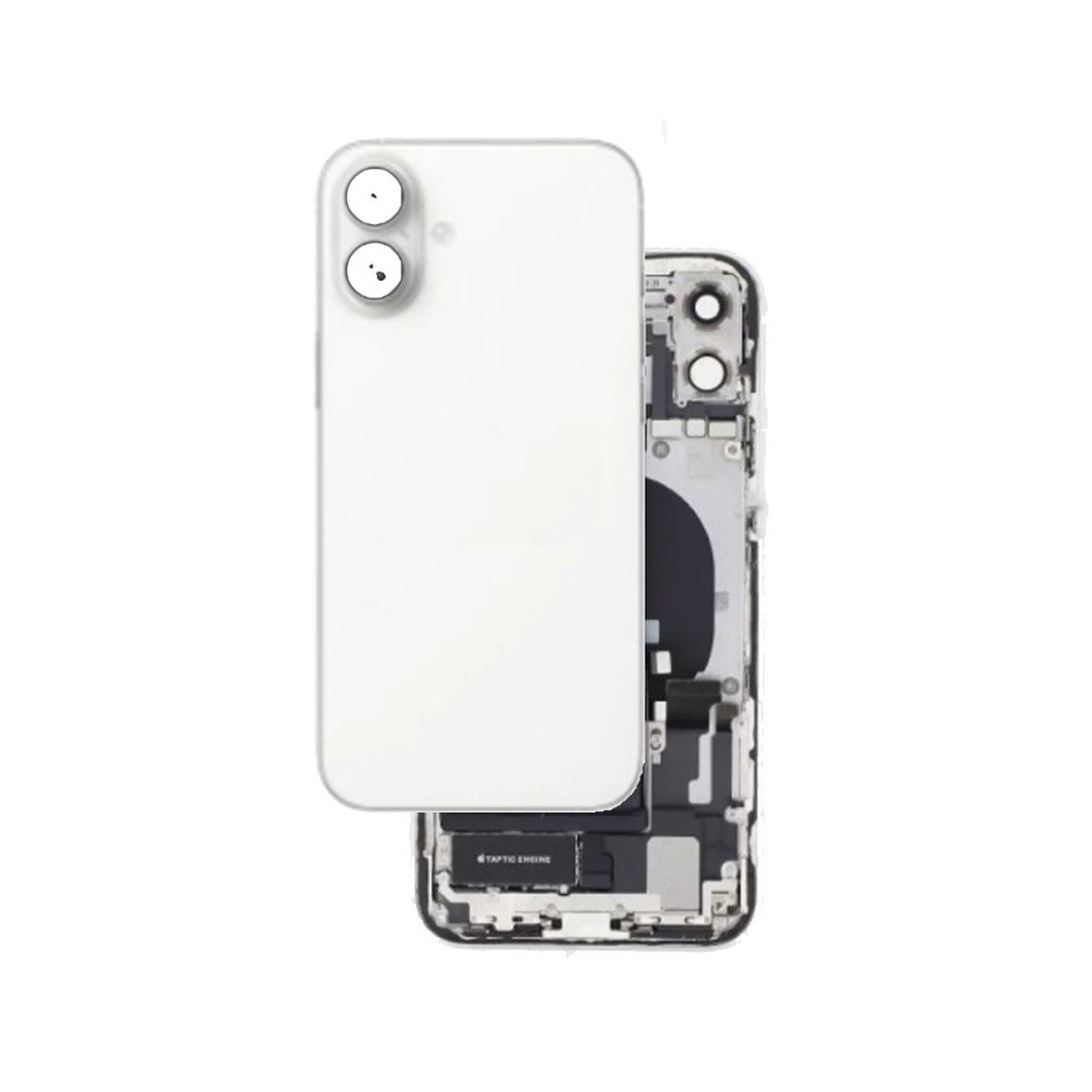 Vitre arrière iPhone 16 Plus Blanc NFC avec support