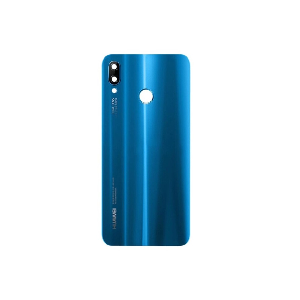 Vitre arrière Huawei P20 Lite Nova 3e Bleu avec lentille caméra