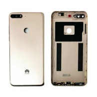 Vitre arrière Huawei Y7 2018 Y7 Prime 2018 Or avec lentille caméra