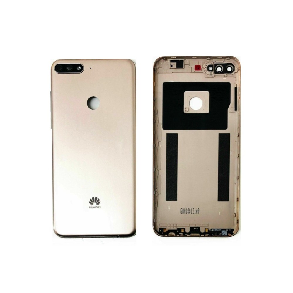 Vitre arrière Huawei Y7 2018 Y7 Prime 2018 Or avec lentille caméra