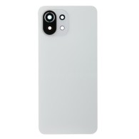 Vitre arrière Xiaomi Mi 11 Lite 5G Adhésive Blanc avec lentille caméra