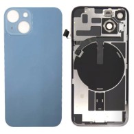 Vitre arrière iPhone 14 Bleu NFC avec support