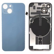 Vitre arrière iPhone 14 Bleu NFC avec support