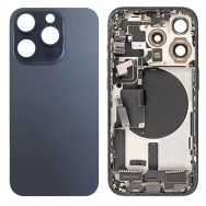 Vitre arrière iPhone 15 Pro Titane Bleu NFC avec support