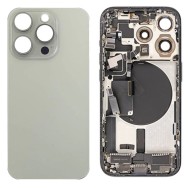 Vitre arrière iPhone 15 Pro Titane Blanc NFC avec support