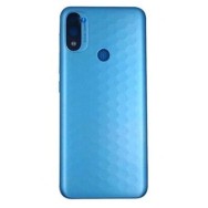 Vitre arrière (cache batterie) avec Lentille caméra arrière + adhésif pour Motorola Moto E20 Bleu