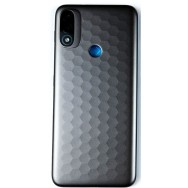 Vitre arrière (cache batterie) avec Lentille caméra arrière + adhésif pour Motorola Moto E20 Gris