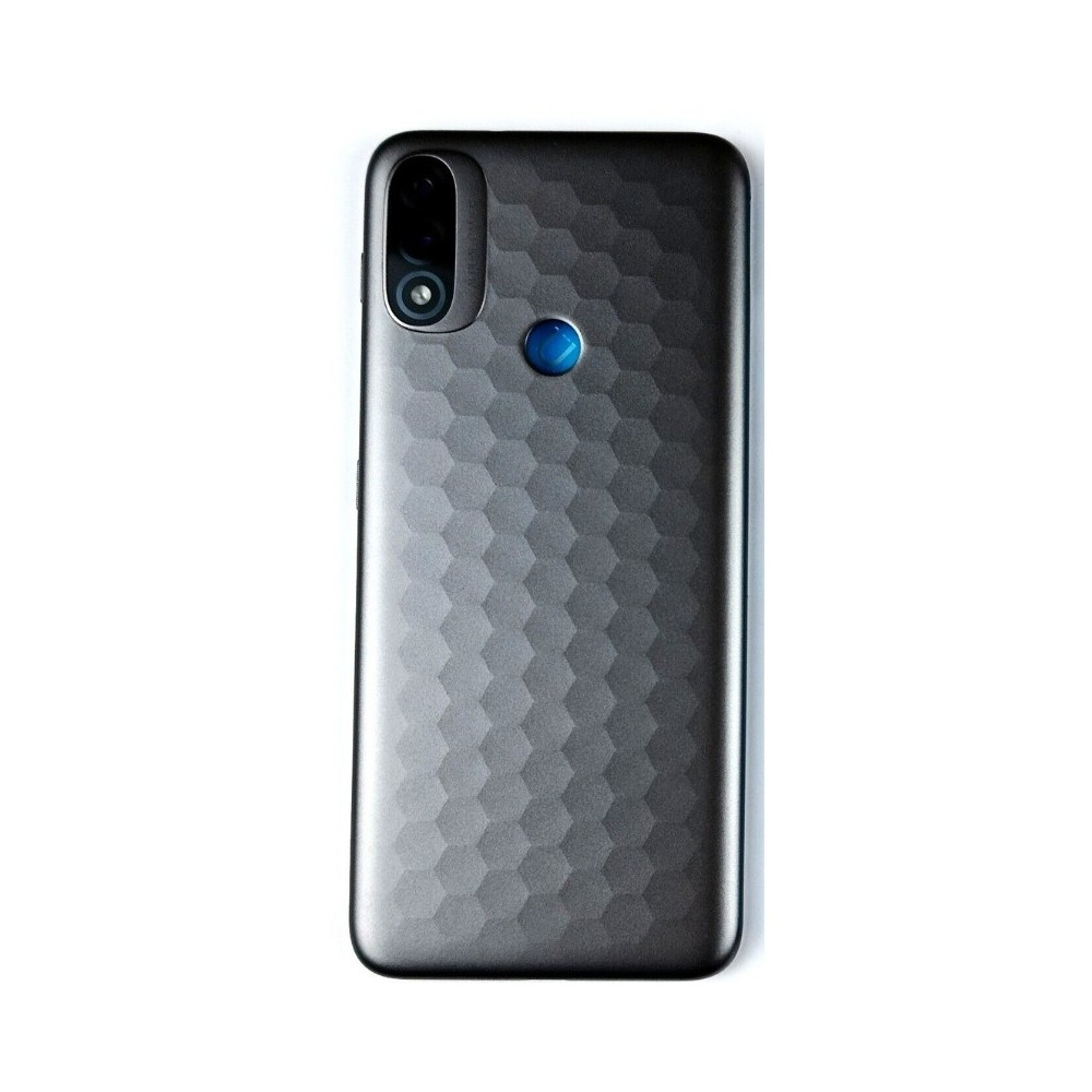 Vitre arrière (cache batterie) avec Lentille caméra arrière + adhésif pour Motorola Moto E20 Gris