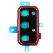Lentille Caméra Arrière PREMIUM pour Samsung Galaxy S20 FE - Rouge (Avec Châssis)