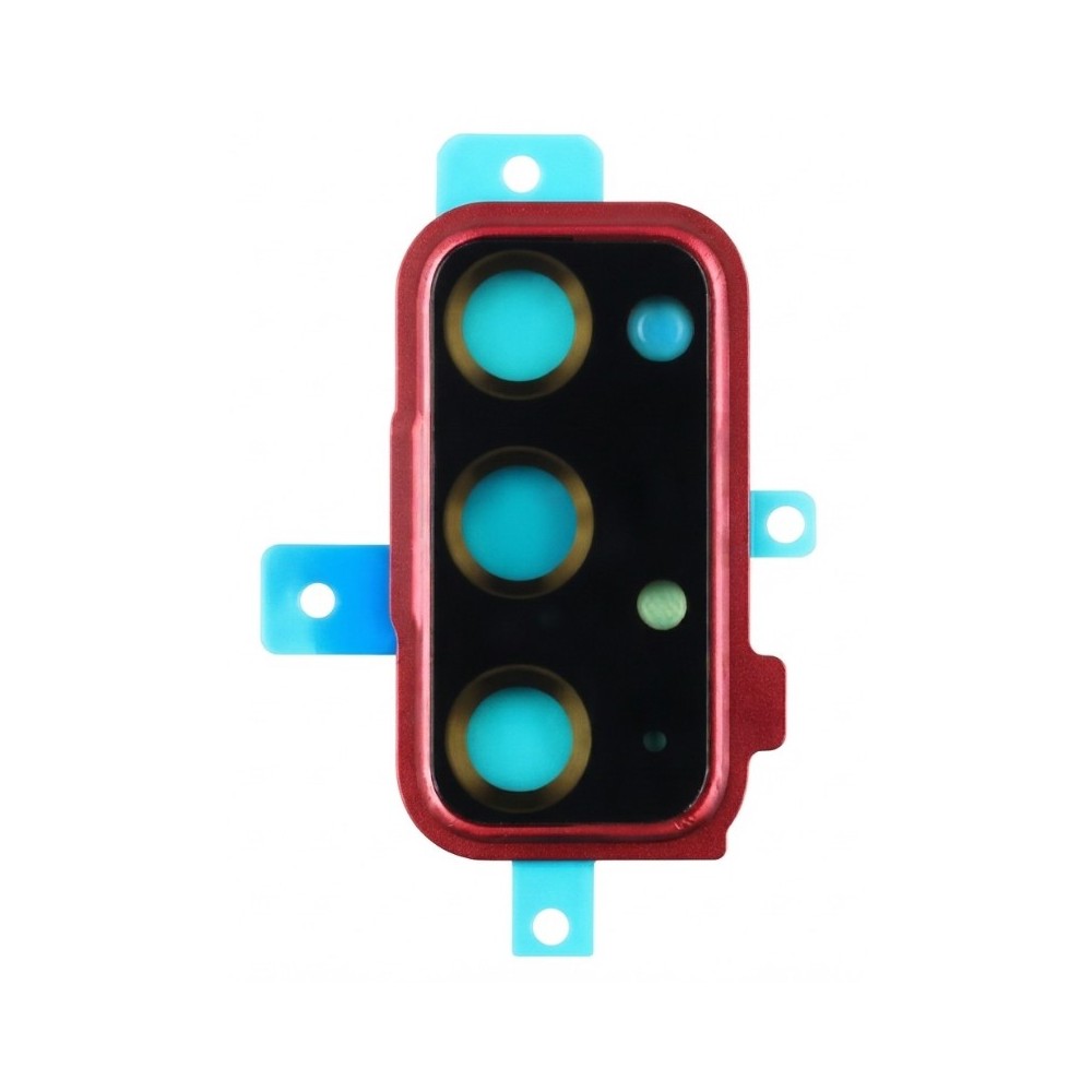 Lentille Caméra Arrière PREMIUM pour Samsung Galaxy S20 FE - Rouge (Avec Châssis)