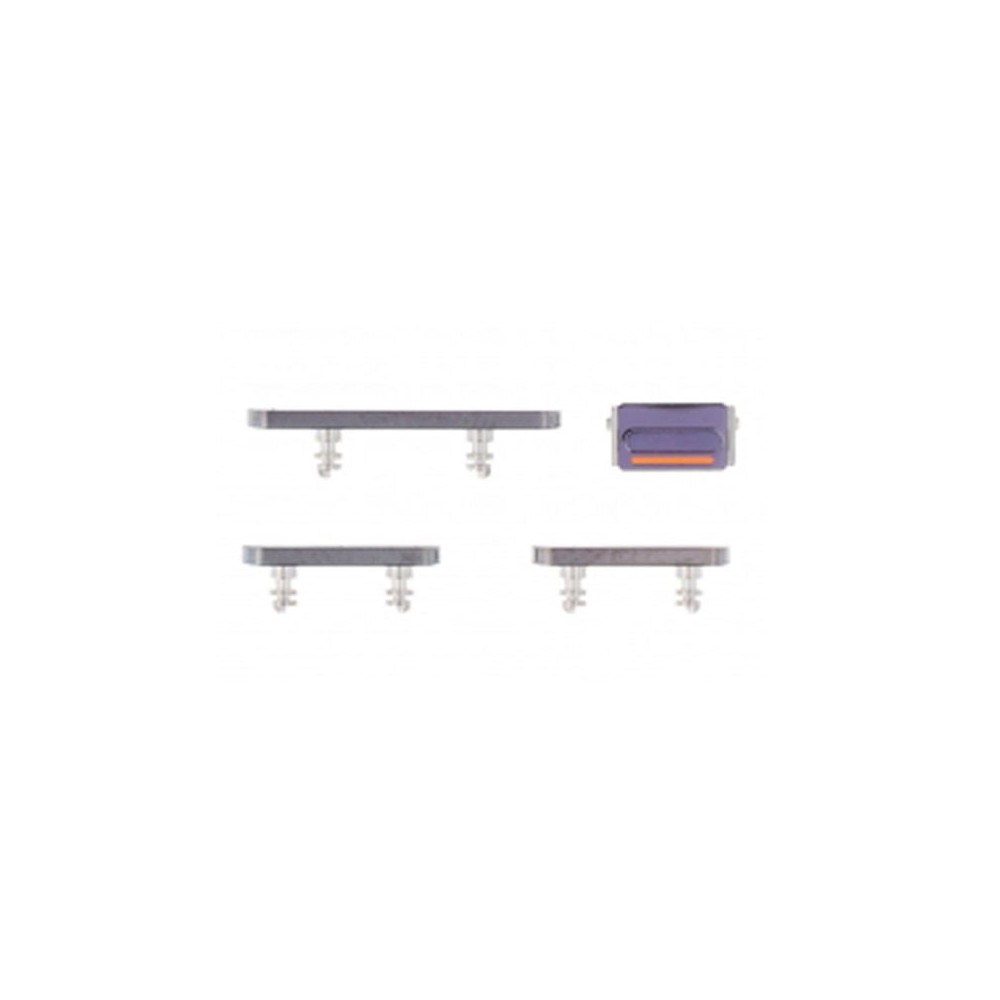 Pack bouton latéral Power Volume Mute (silencieux) iPhone 14 Pro/14 Pro Max 4pcs in one set Violet