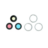 Lentille en verre caméra arrière iPhone 12 Pro 6pcs in one set Argent