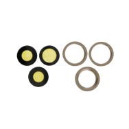 Lentille en verre caméra arrière iPhone 12 Pro 6pcs in one set Or