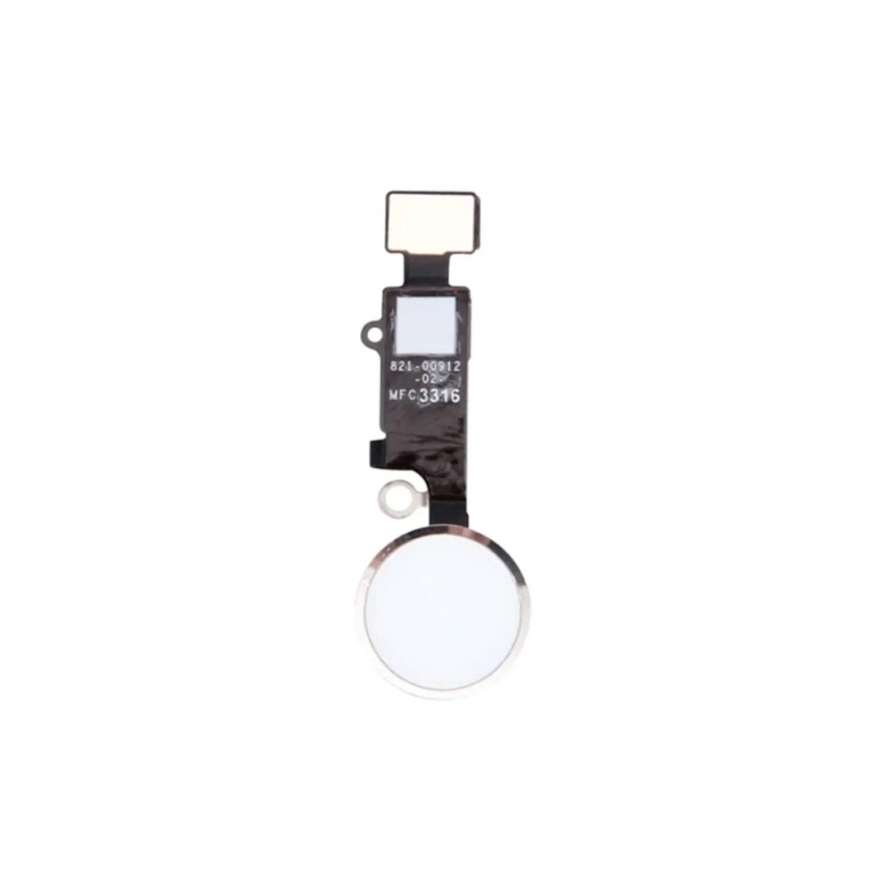 Nappe bouton home factice iPhone 7 Blanc