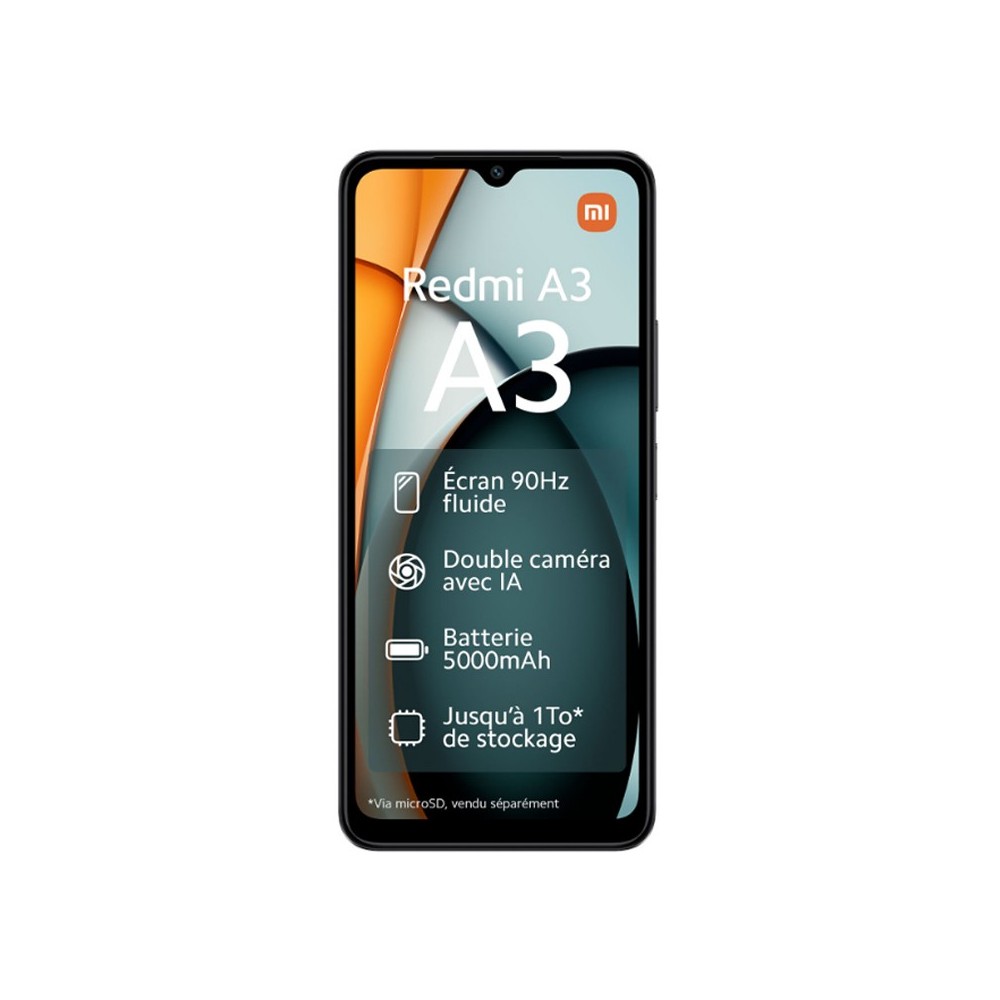 Xiaomi Redmi A3 - 128 Go - Noir  Testé et garanti