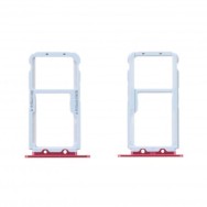 Tiroir SIM + SD pour Honor View 10 Rouge