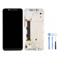 Ecran OLED + vitre tactile sur chassis pour Xiaomi Mi 8 Argent + outils