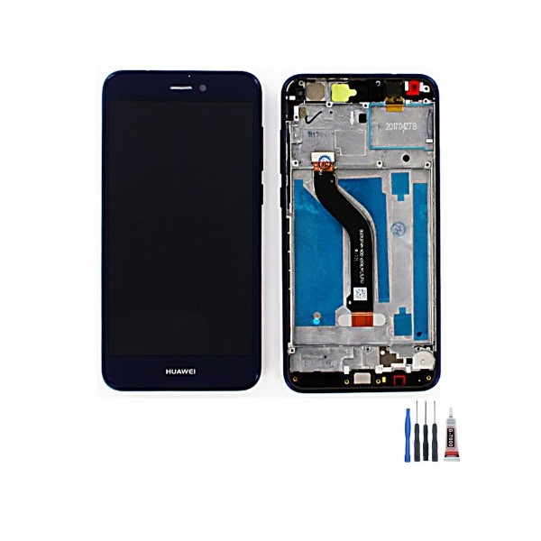 Ecran LCD + vitre tactile sur châssis pour Huawei Ascend P8 Lite Noir + outils