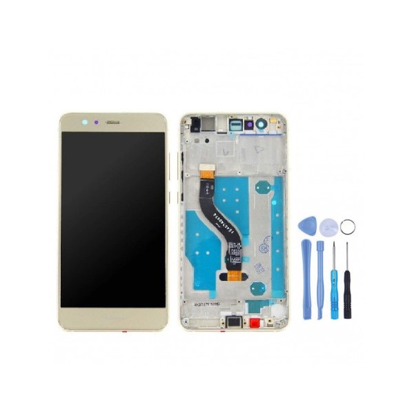 Ecran LCD + Vitre tactile sur châssis pour Huawei P10 Lite WAS-L03T/WAS-LX1 Or + Outils