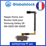 Nappe Home avec Bouton Gold pour Samsung Galaxy S6 SM-G920 SM-G920F