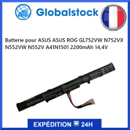 Batterie ASUS ROG GL752VW N752VX N552VW N552V A41N1501 2200mAh 14,4V pour ordinateur portable - Qualité premium