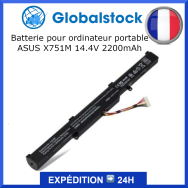 Batterie ordinateur portable ASUS X751M 14.4V 2200mAh pour ordinateur portable - Qualité premium