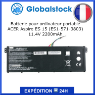 Batterie ordinateur portable ACER Aspire ES 15 (ES1-571-3803) 11.4V 2200mAh pour ordinateur portable - Qualité premium